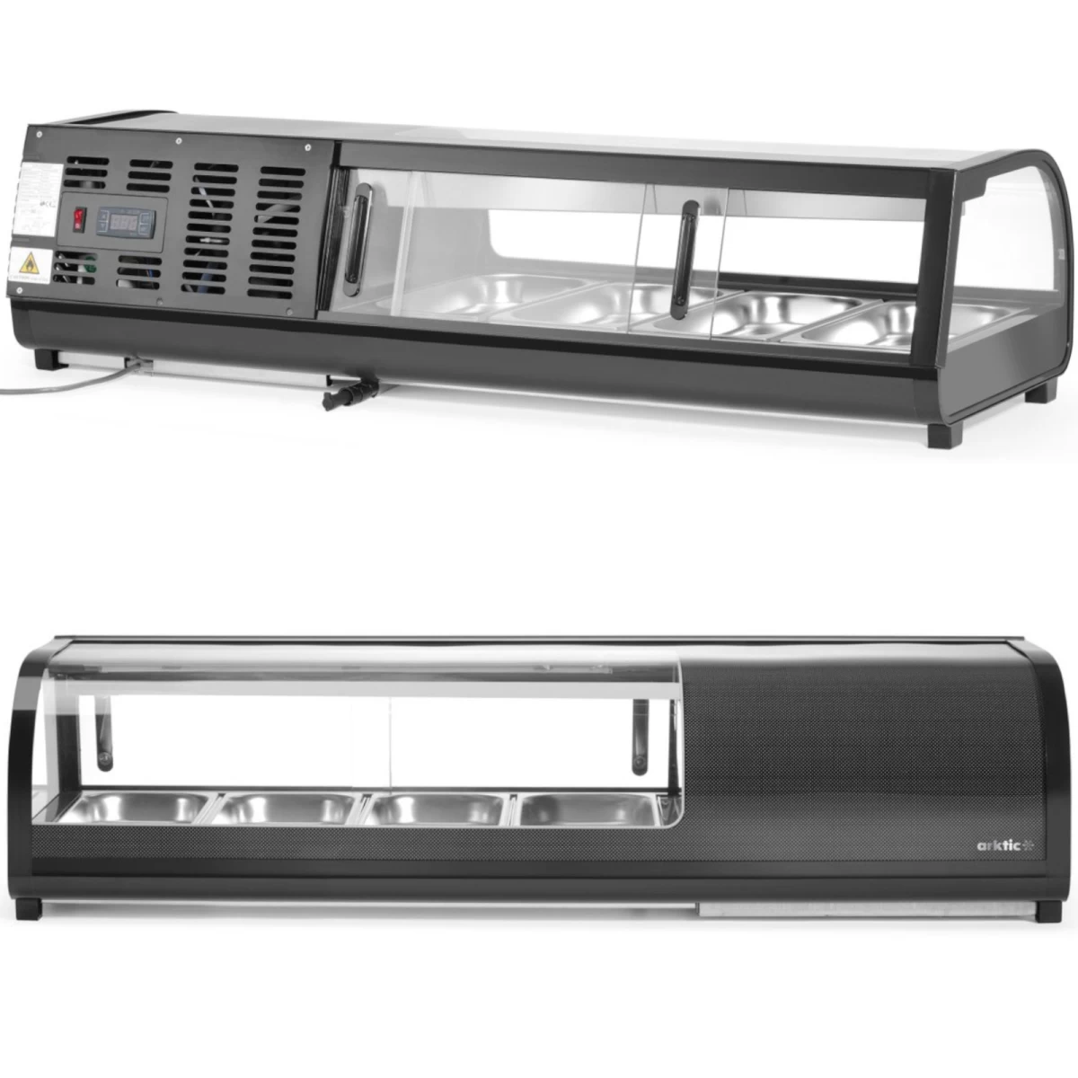 šaldytuvinė Suši Vitrina 4x Gn 1/3 Led 0-12 C 190 W