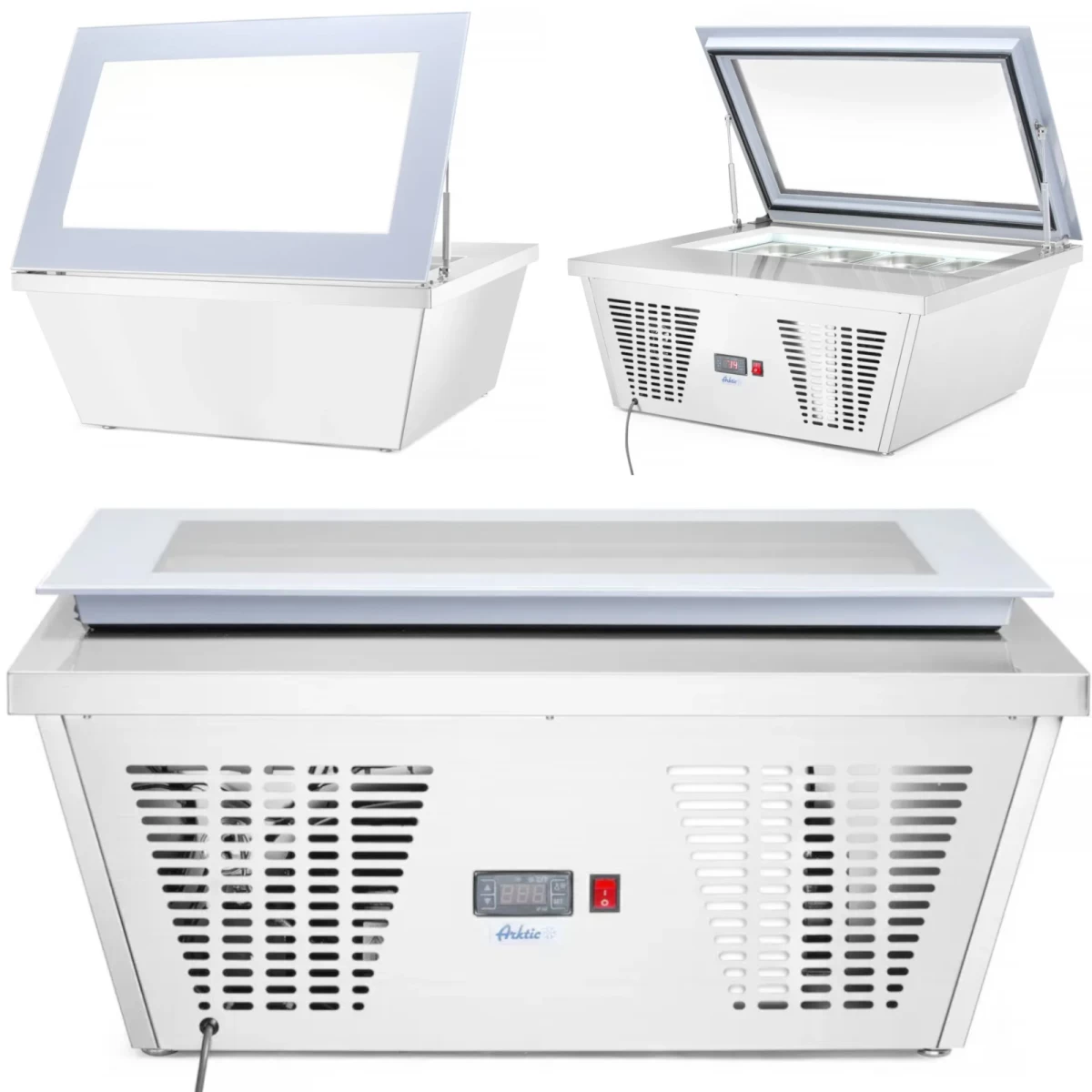 šaldytuvo Salotų Vitrina 8x Gn 1/6 77l Arktic Hendi 233689