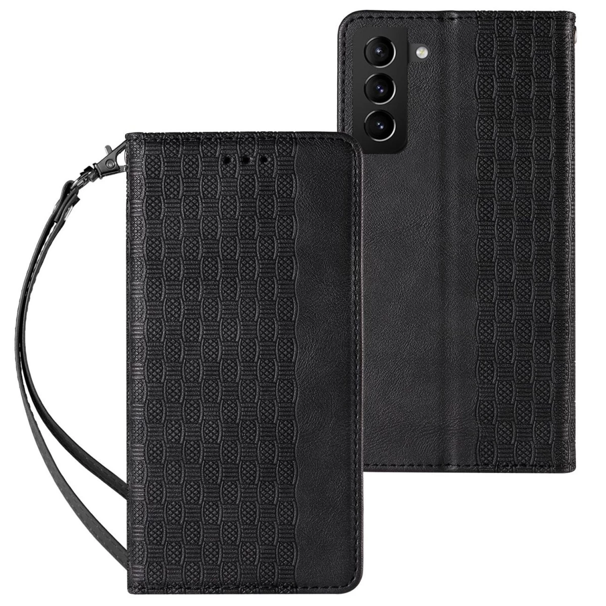 samsung Galaxy S22+ (s22 Plus) Magnetinio Dirželio Dėklas + Mini Dirželis Juodas