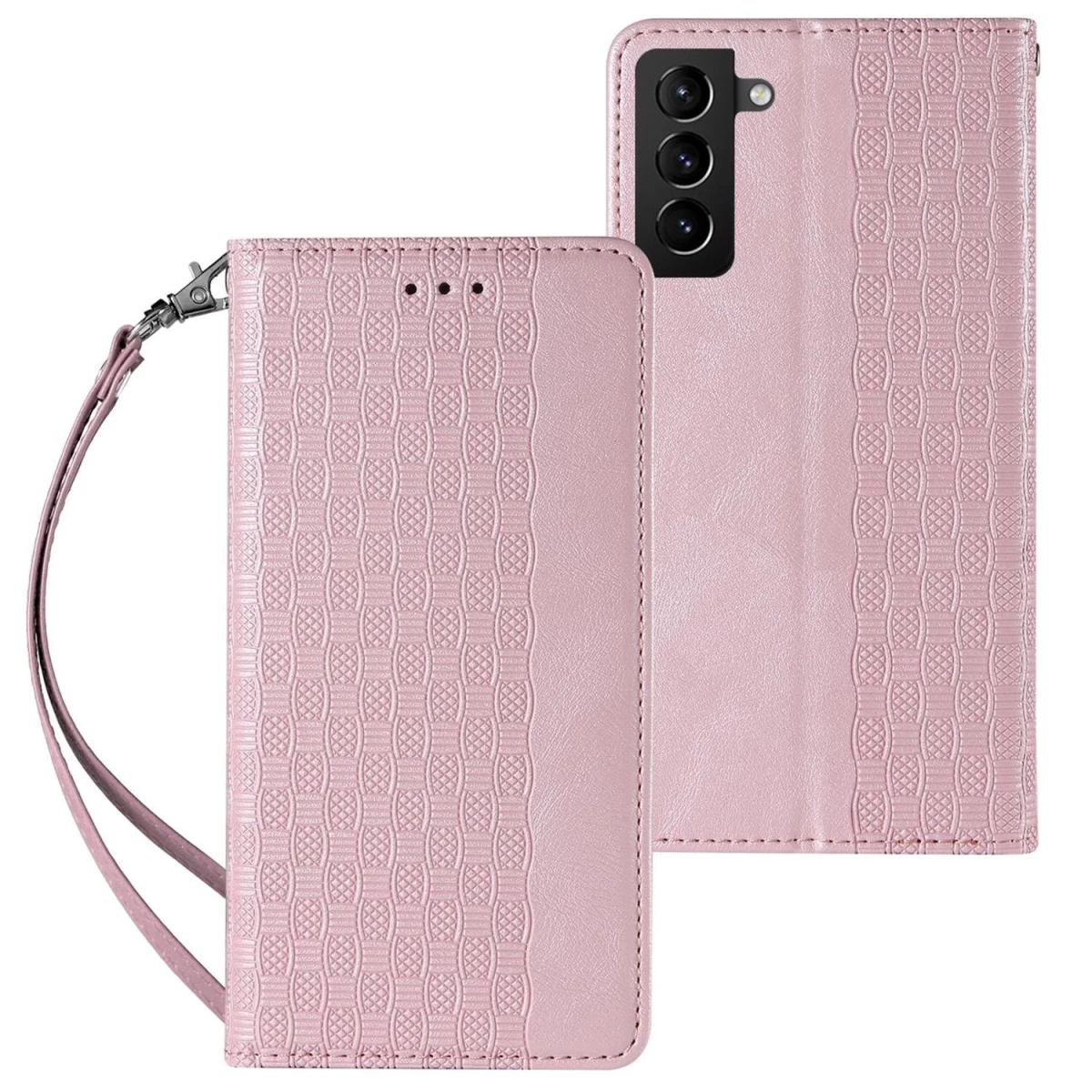 samsung Galaxy S22+ (s22 Plus) Magnetinio Dirželio Dėklas Su Piniginės Dangteliu + Mini Dirželis Rožinės Spalvos samsung Galaxy S22+ (s22 Plus) Magnetinio Dirželio Dėklas Su Piniginės Dangteliu + Mini Dirželis Rožinės Spalvos