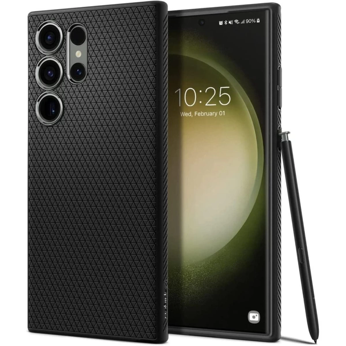 samsung Galaxy S23 Ultra Liquid Air Dangtelio įmautė - Matinės Juodos Spalvos