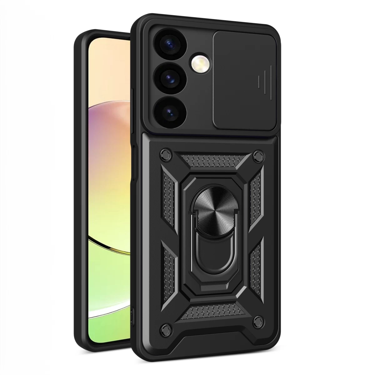 Samsung Galaxy S24 Hybrid Armor Camshield Fotoaparato įmautė Juoda