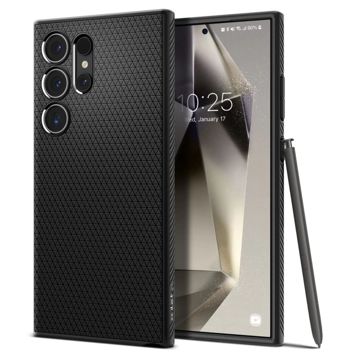 samsung Galaxy S24 Ultra Liquid Air Dangtelio įmautė - Matinės Juodos Spalvos