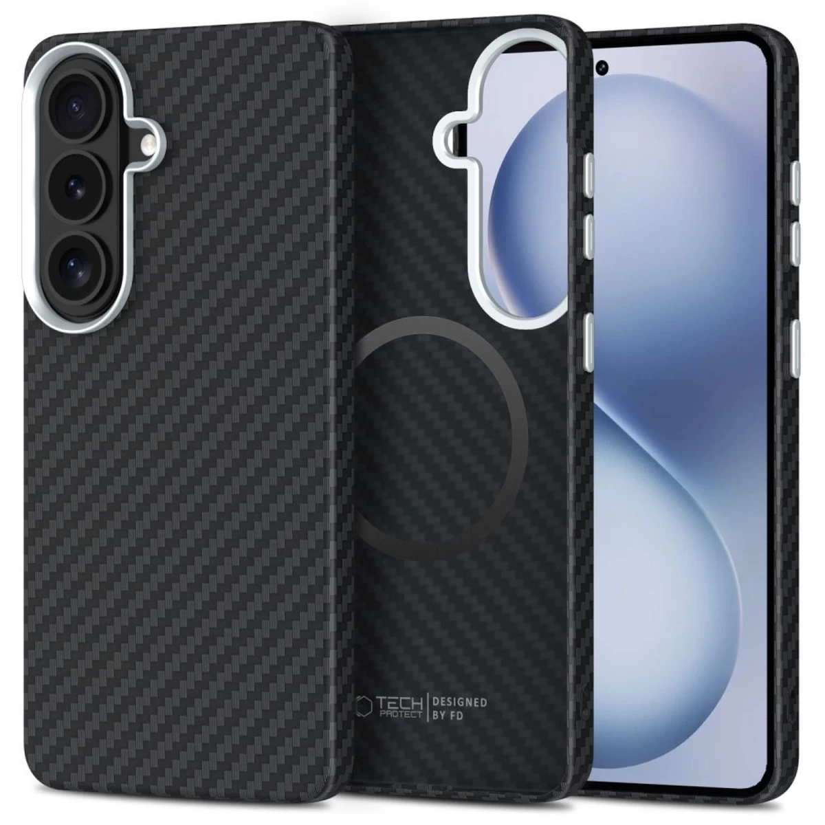 samsung Galaxy S26 Dangtelio įmautė - Juoda Ir Sidabrinė