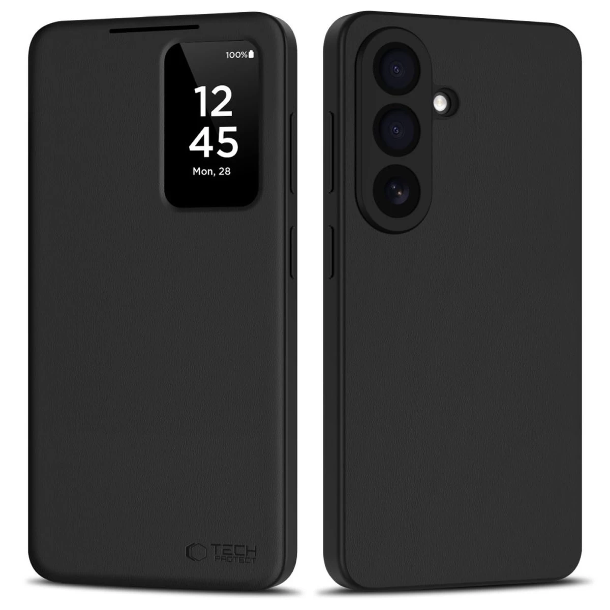samsung Galaxy S26 Dėklas Su smart Wallet Užrašų Kišenė - Juodas
