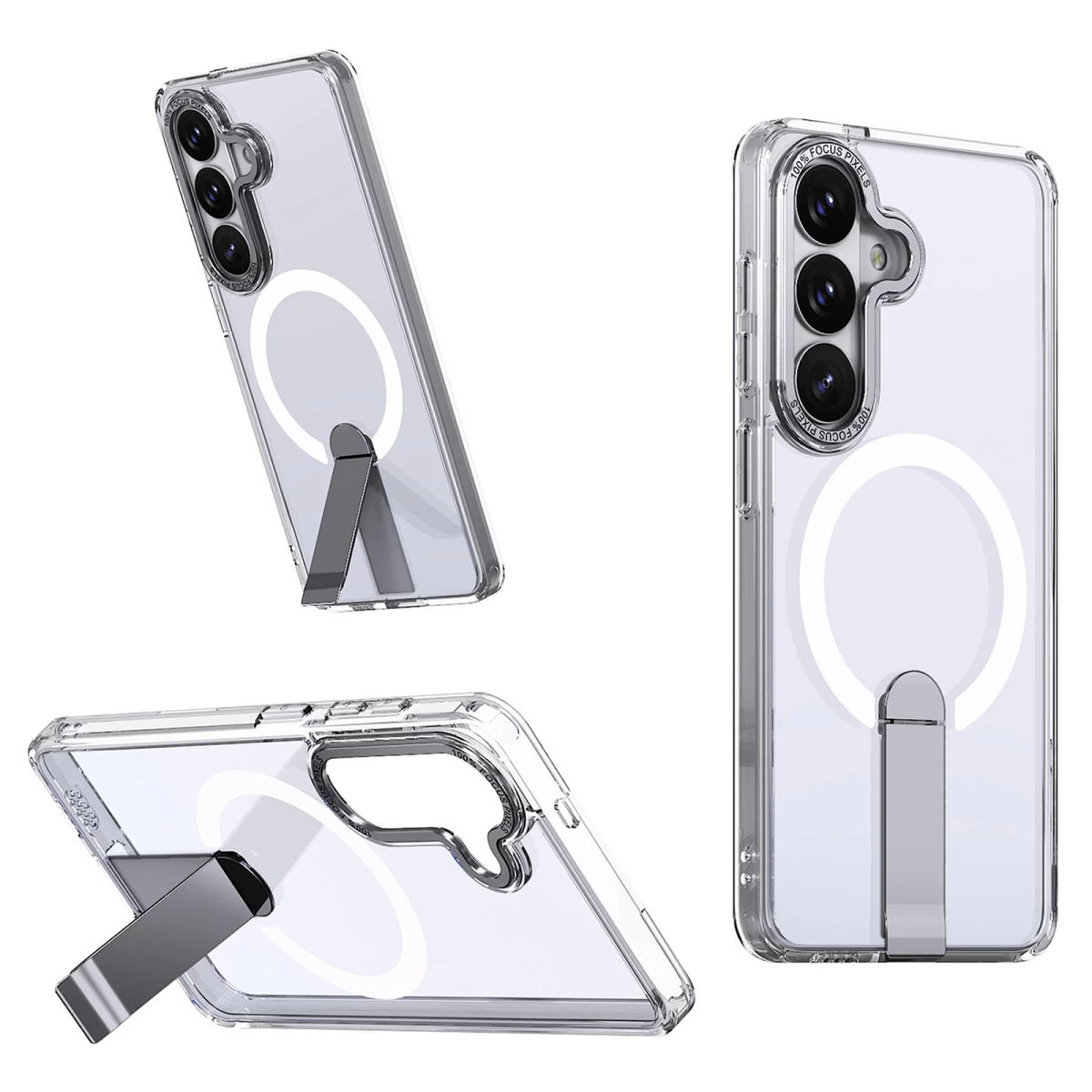 „samsung Galaxy S26“ Dėklas Su Stovu „hybrid Armor X Magsafe“ – Skaidrus