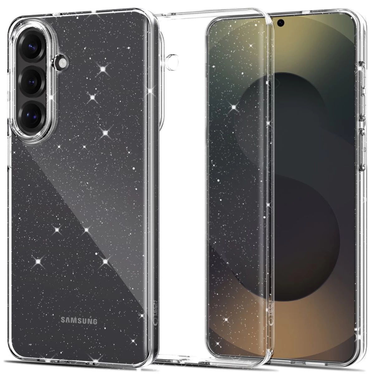 „samsung Galaxy S26 Flexair“ Dėklas – Permatomas Su Blizgučiais