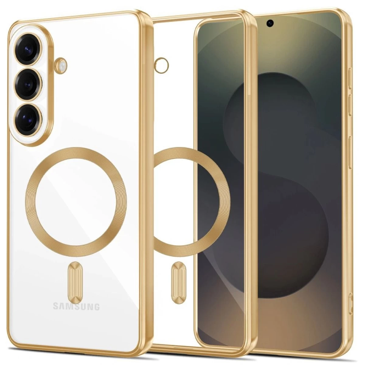 samsung Galaxy S26 Magflex Dėklas - Skaidrus Auksinis