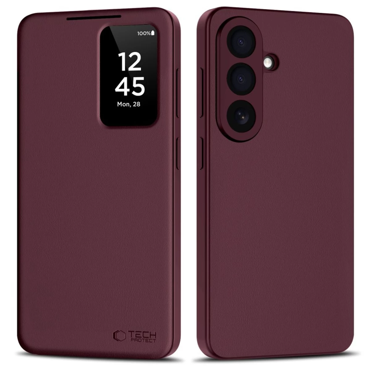 samsung Galaxy S26 Smart Wallet Dėklas - Bordo Spalvos
