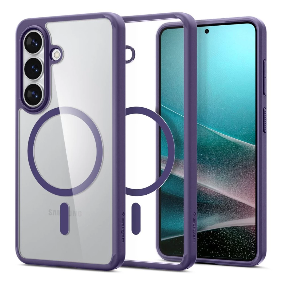 samsung Galaxy S26 Ultra Hybrid Magsafe Dėklas - Skaidrus Violetinis