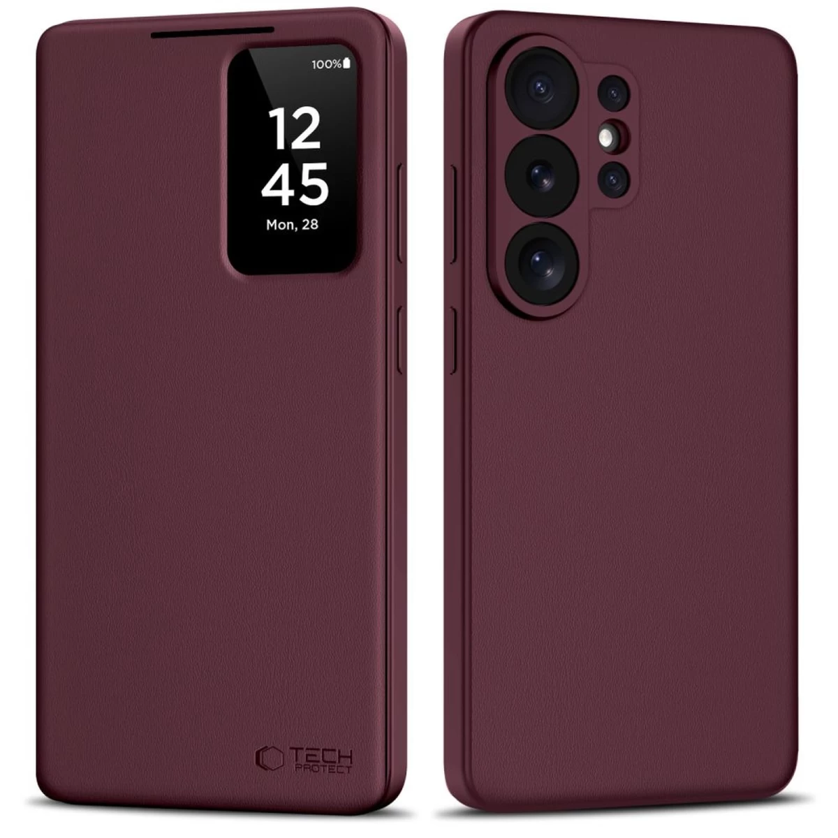 samsung Galaxy S26 Ultra Smart Wallet Dėklas - Bordo Spalvos