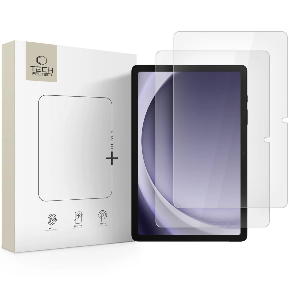 samsung Galaxy Tab A9+ / A11+ Plus 11.0 Stiklas glass Fit+ Skaidrus - 2 Vnt.