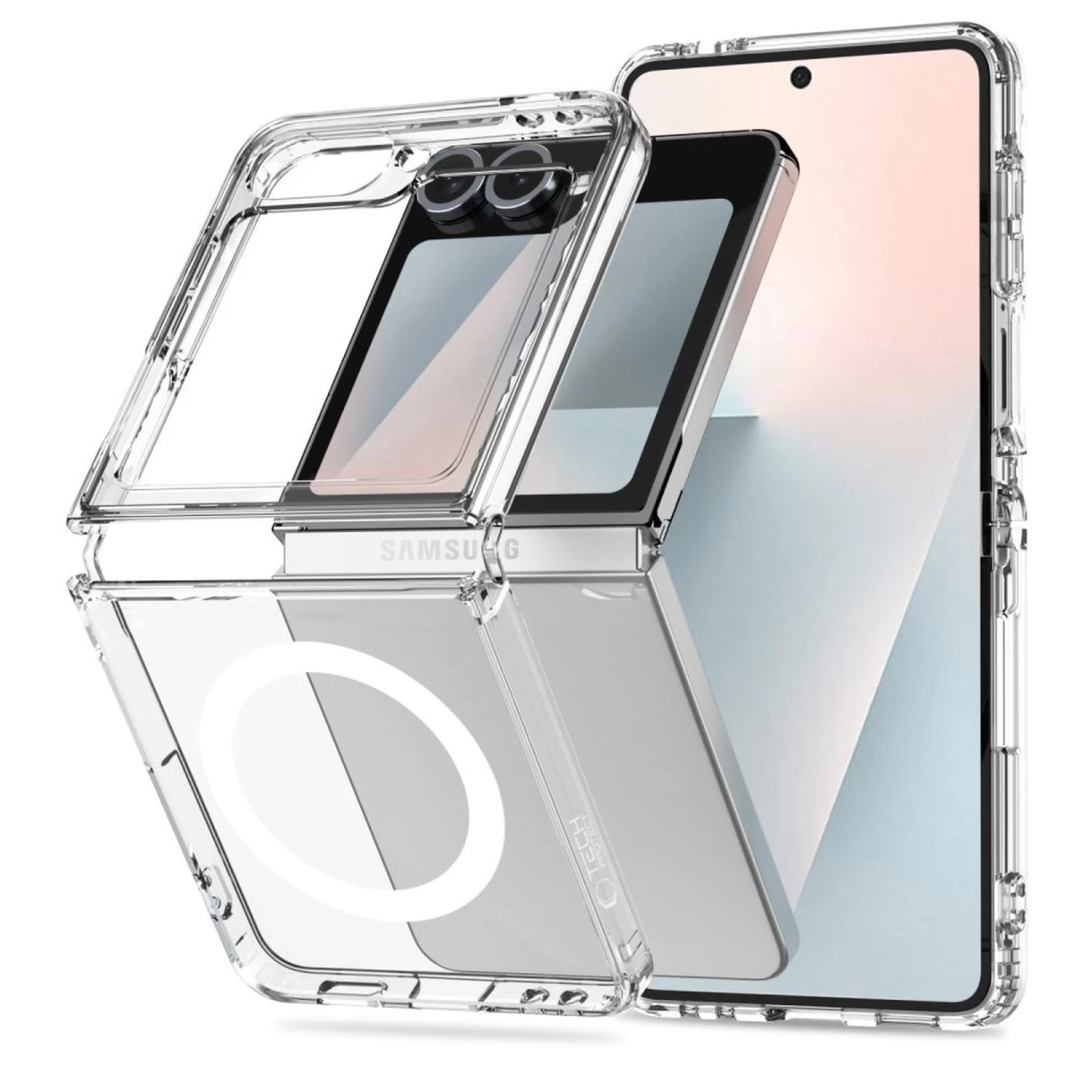 samsung Galaxy Z Flip 6 / 7 Fe Flexair Hybrid Magsafe Dėklas - Skaidrus