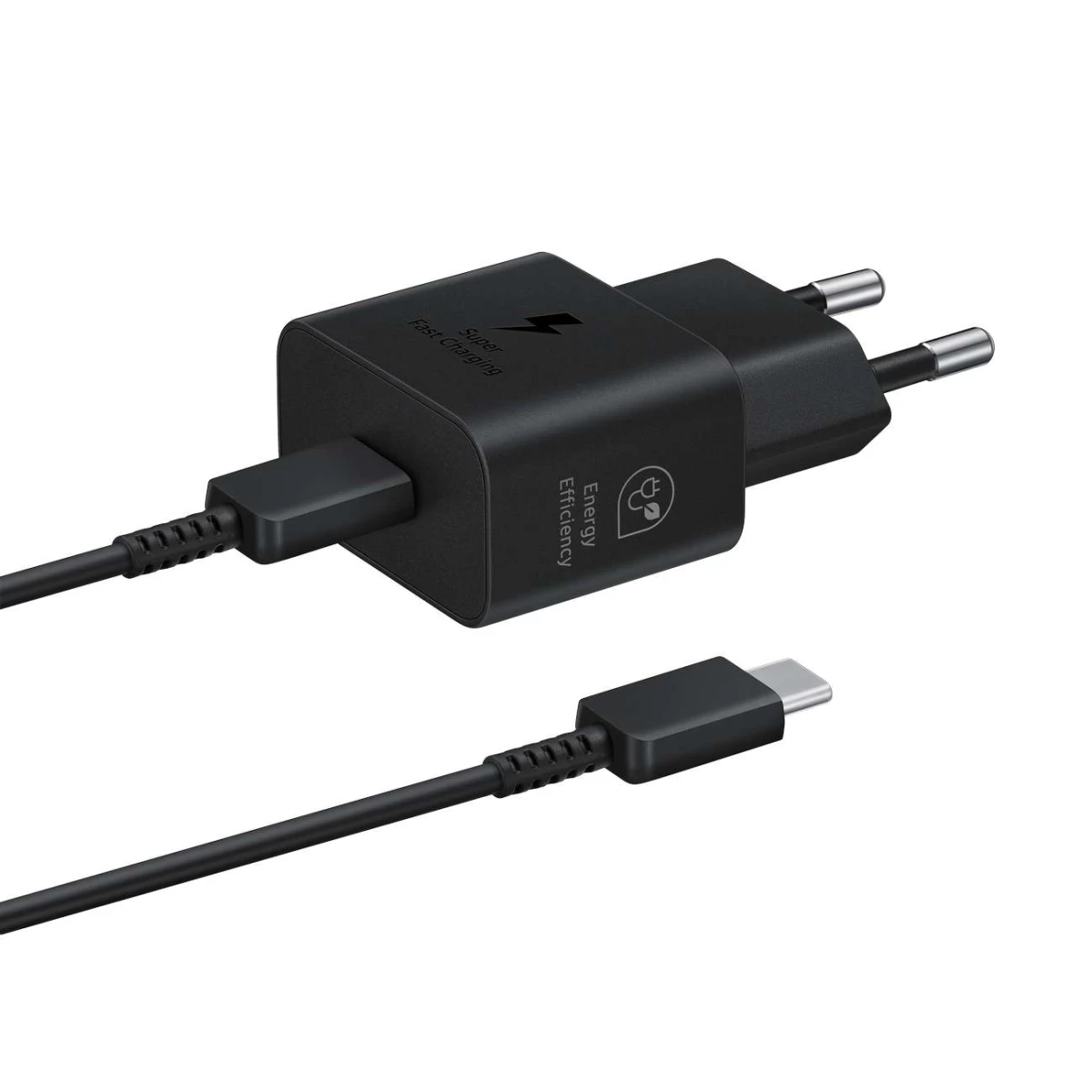 samsung Gan 25w Sfc Tinklo įkroviklis Su Usb-c Kabeliu, Juodas