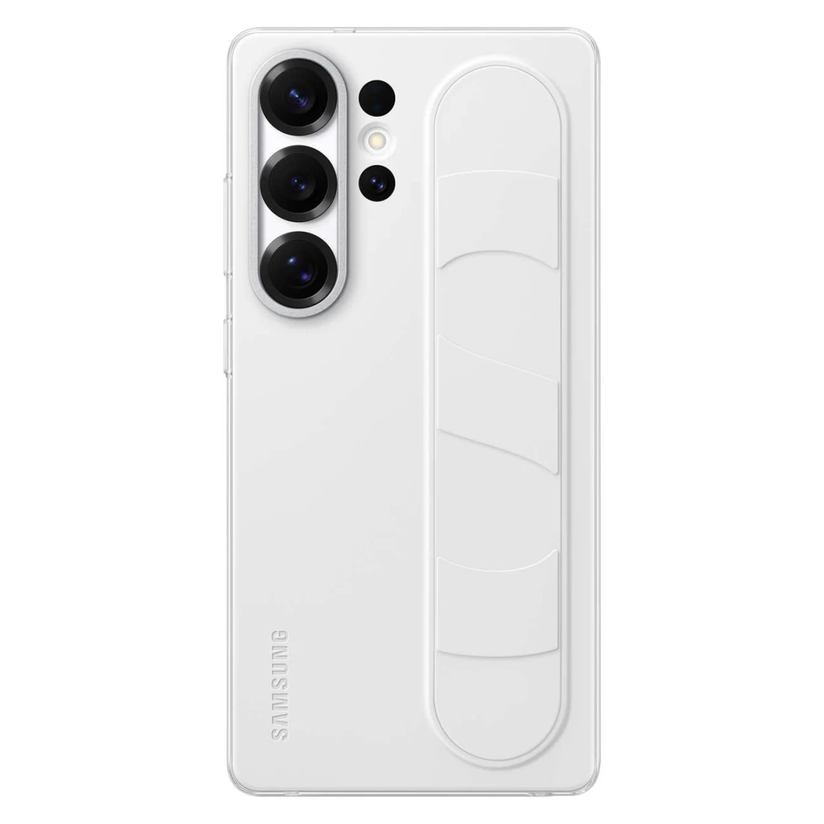 samsung Standing Grip Dėklas Su Silikonine Rankena, Skirtas samsung Galaxy S25 Ultra - Baltas samsung Standing Grip Dėklas Su Silikonine Rankena, Skirtas samsung Galaxy S25 Ultra - Baltas