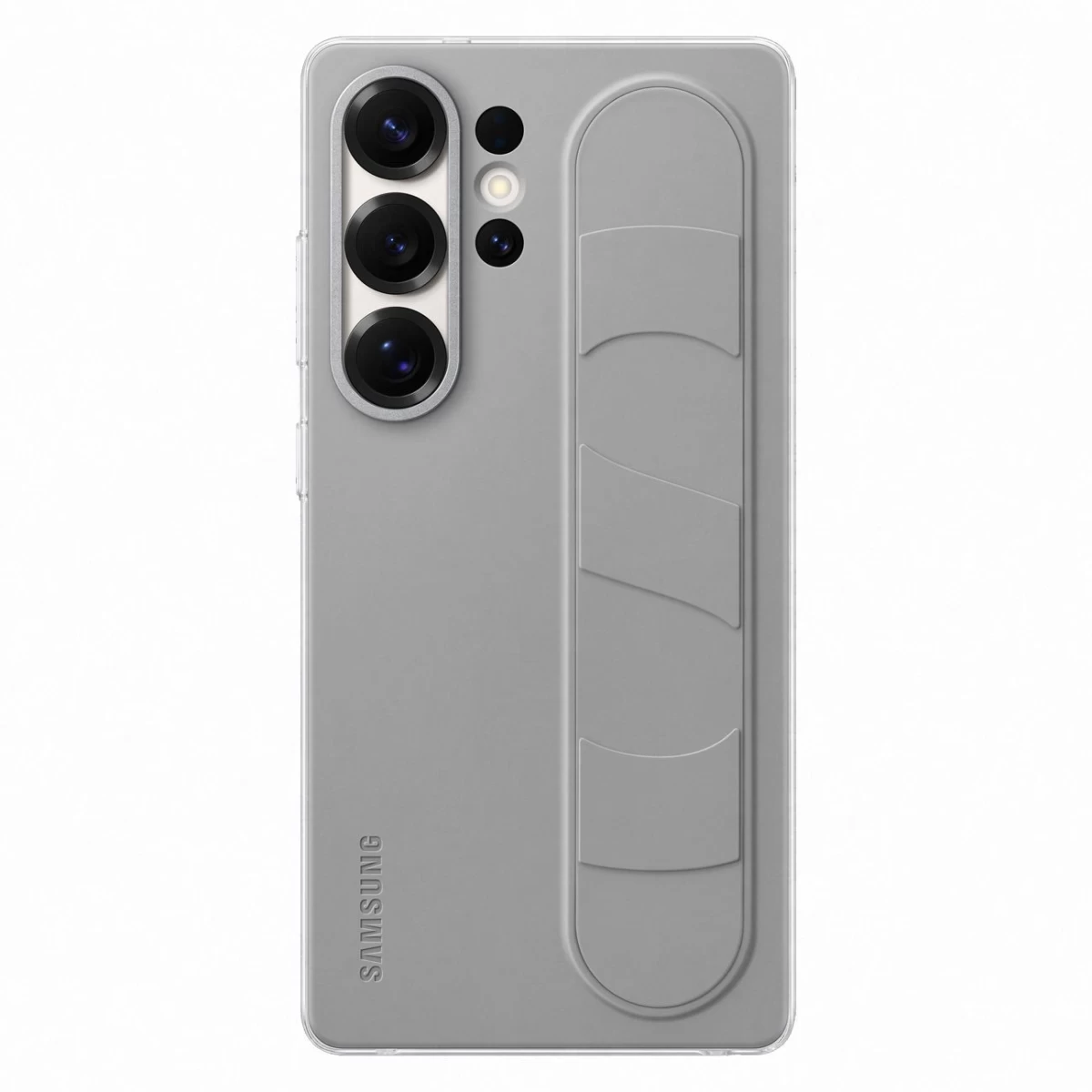 samsung Standing Grip Dėklas Su Silikonine Rankena, Skirtas samsung Galaxy S25 Ultra - Pilkas samsung Standing Grip Dėklas Su Silikonine Rankena, Skirtas samsung Galaxy S25 Ultra - Pilkas