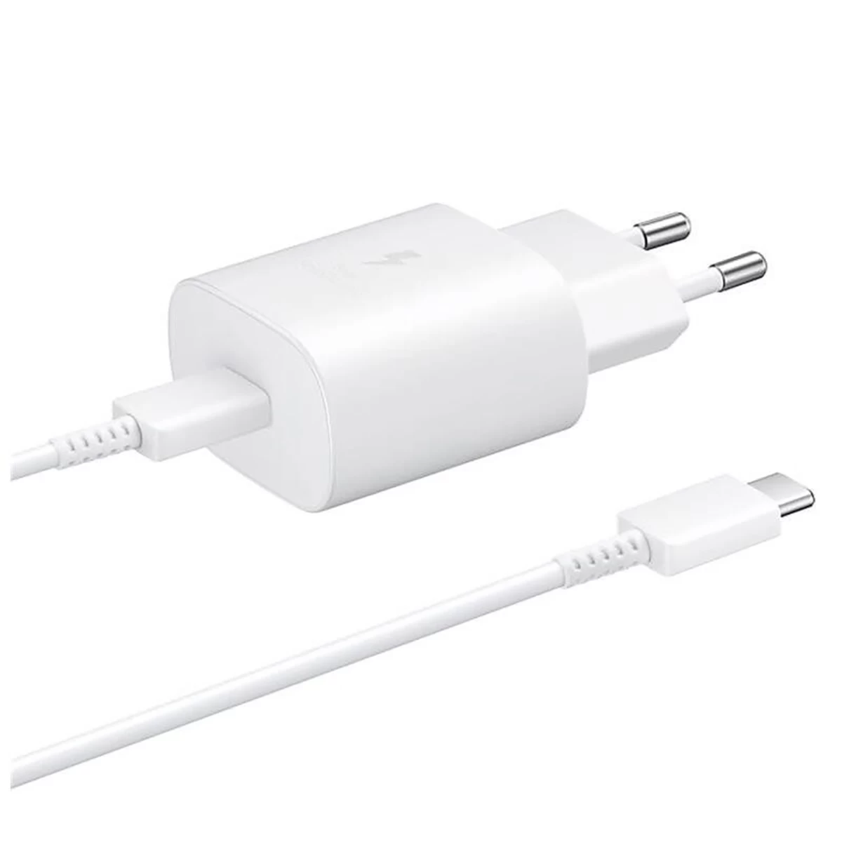 samsung Usb-c 25 W Tinklo įkroviklis Su Usb-c Kabeliu - Baltas