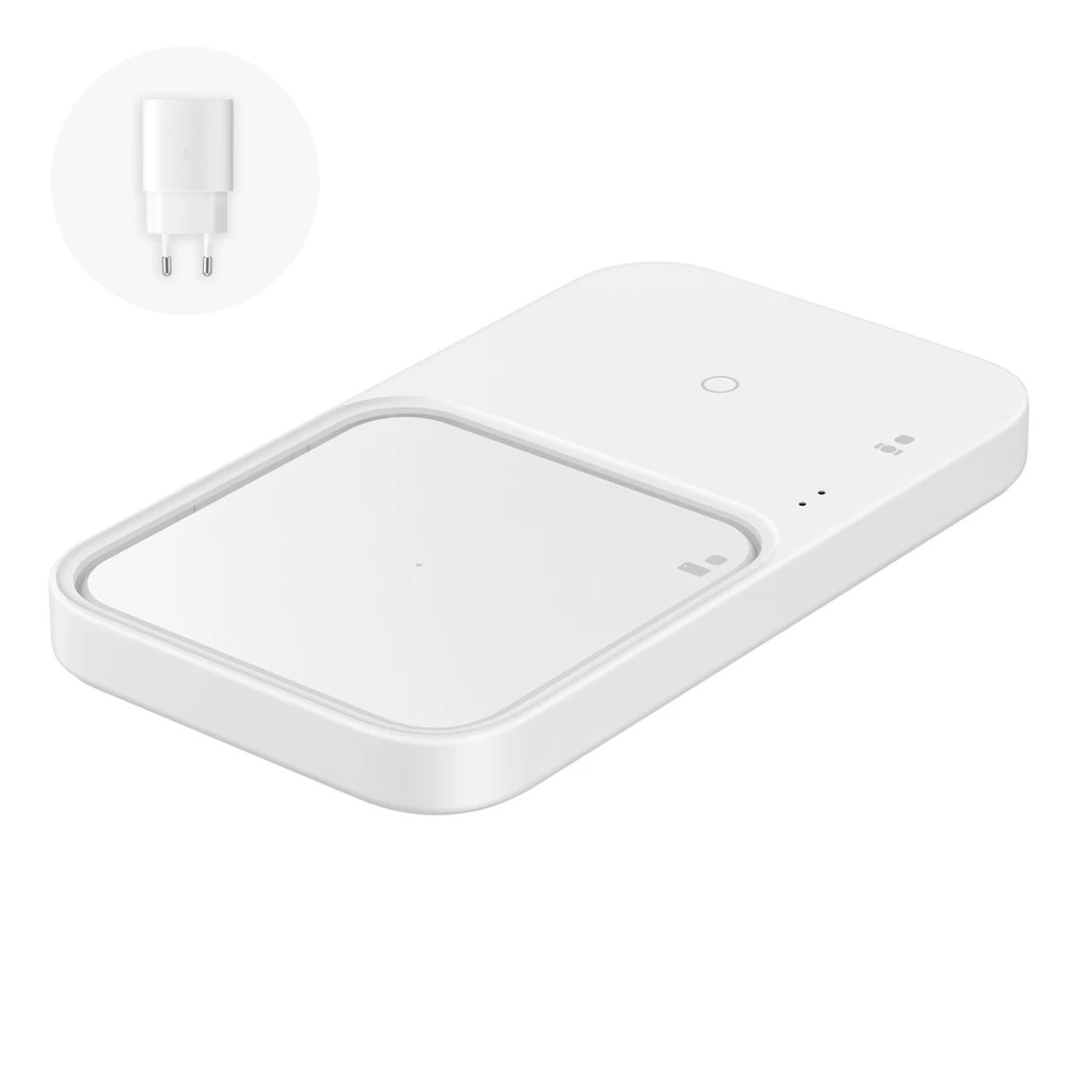 samsung Wireless Charger Duo Indukcinis 15 W + Tinklo įkroviklis Ir Laidas - Baltas