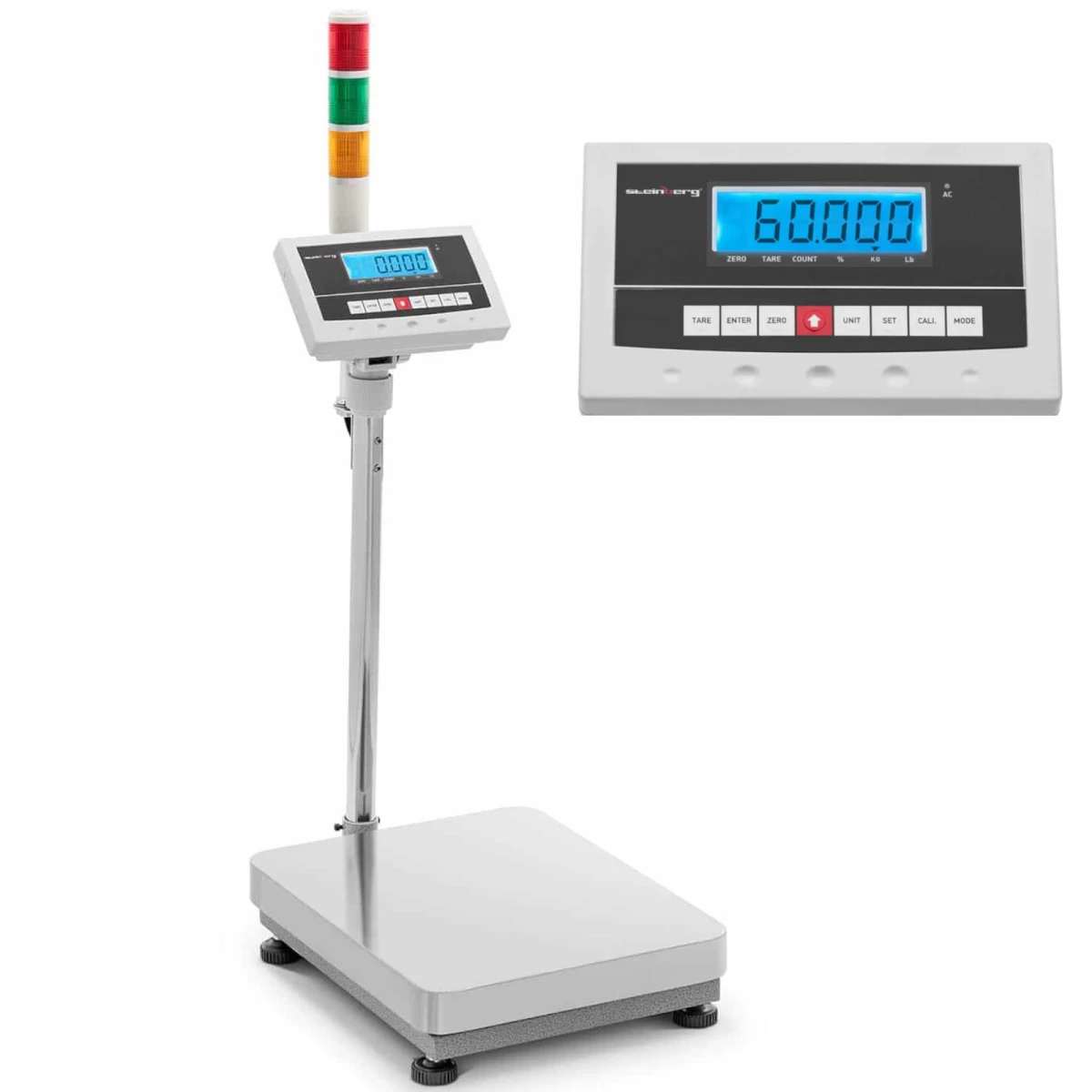 Sandėlio Platforminės Svarstyklės Su Lcd Signalizacijos Stulpeliu 60 Kg / 0,002 Kg Sandėlio Platforminės Svarstyklės Su Lcd Signalizacijos Stulpeliu 60 Kg / 0,002 Kg