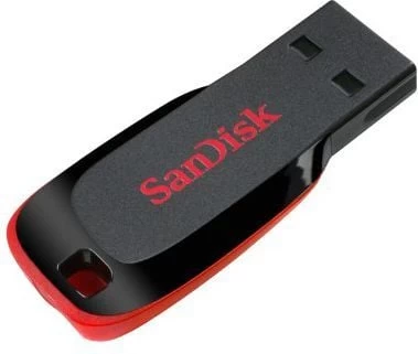 Sandisk Cruzer Blade 128gb (128gb /usb 2.0 / Juoda Ir Raudona )
