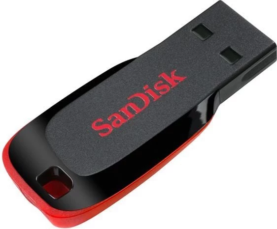 Sandisk Cruzer Blade 32gb (32 Gb /usb 2.0 / Juoda Ir Raudona )