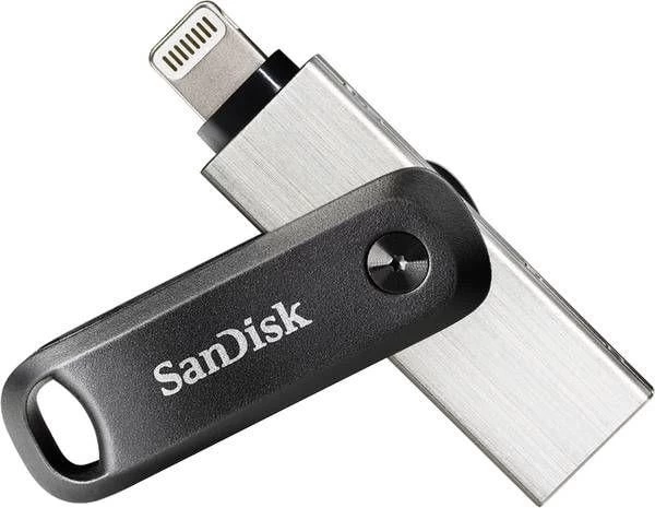 Sandisk Ixpand Go 128 Gb (128 Gb /usb 3.0 / Juoda Ir Sidabrinė)