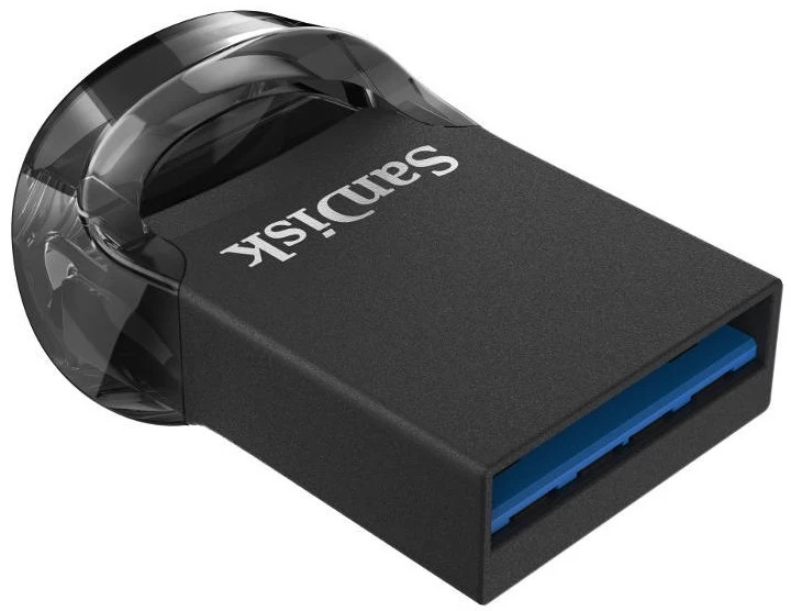 Sandisk Ultra Fit Flash Drive (64 Gb / Juoda )