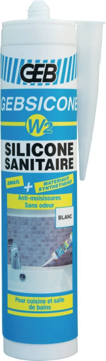 Sanitarinis silikonas GEBSICONE W2 BLANC 310ml. (baltas) (892200)