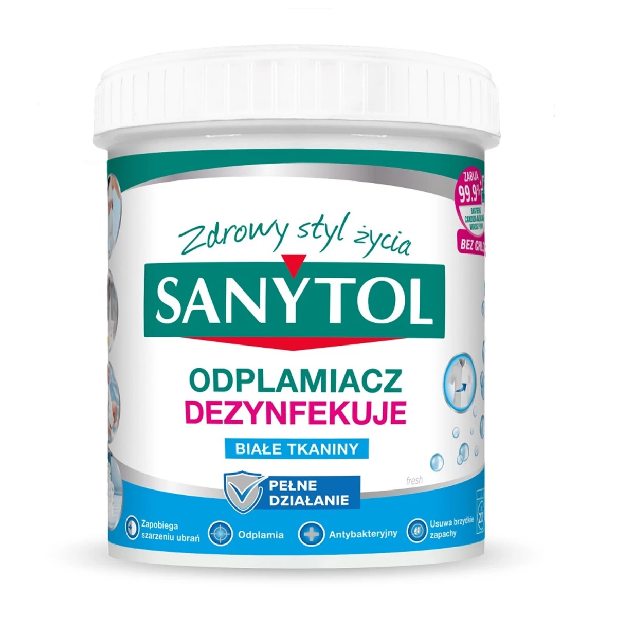 sanytol Dezinfekcinis Dėmių Valiklis Baltų Audinių Milteliais, 450 G