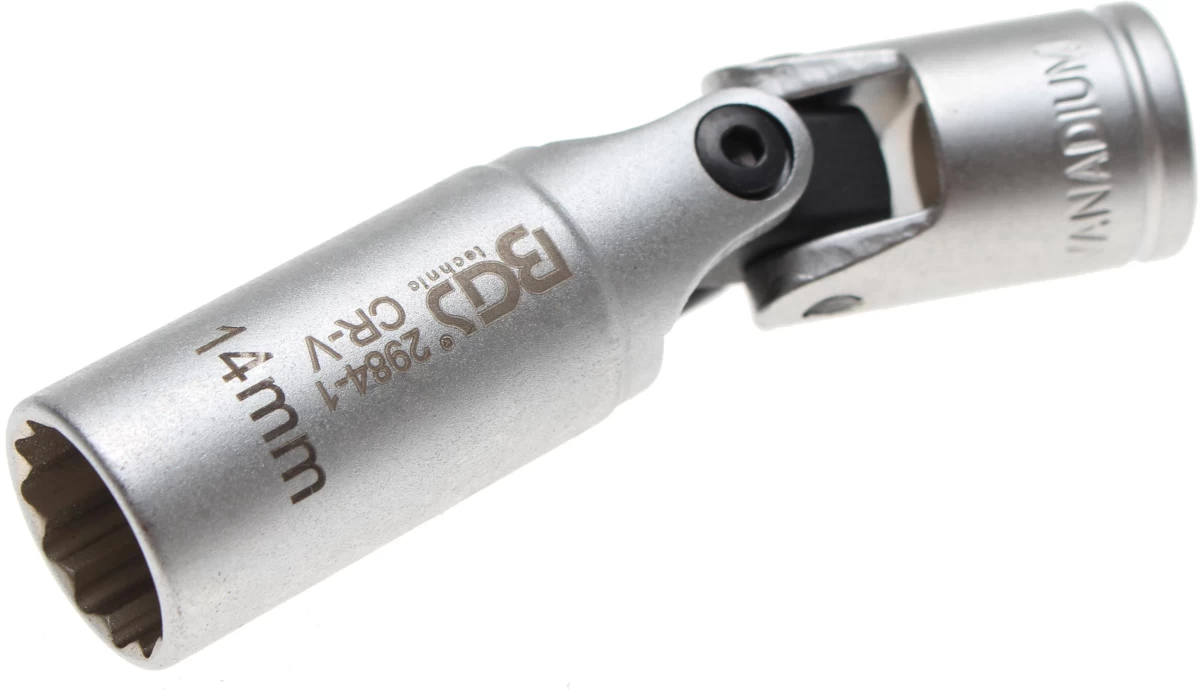 Šarnyrinė galvutė žvakėms 12 kampų | 10 mm (3/8) | 14 mm (2984-1)
