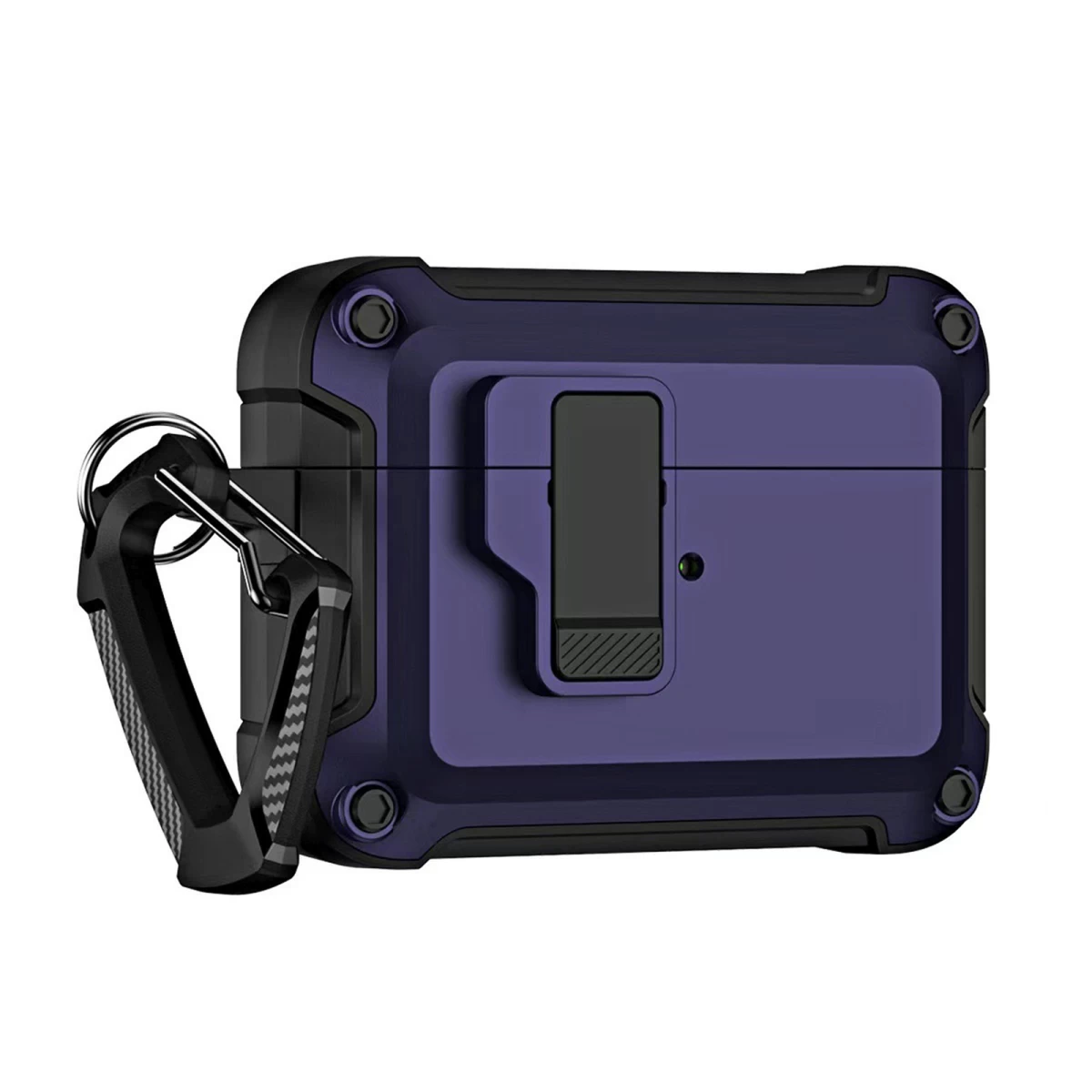 šarvuotas airpods 4 Dėklas Su Užtrauktuku - Violetinis