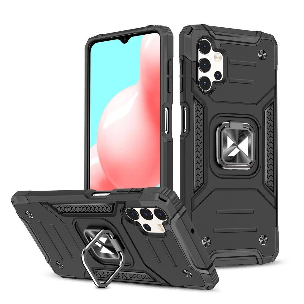šarvuotas Dėklas + Magnetinis Laikiklis Samsung Galaxy A13 5g Ring Armor Juodas