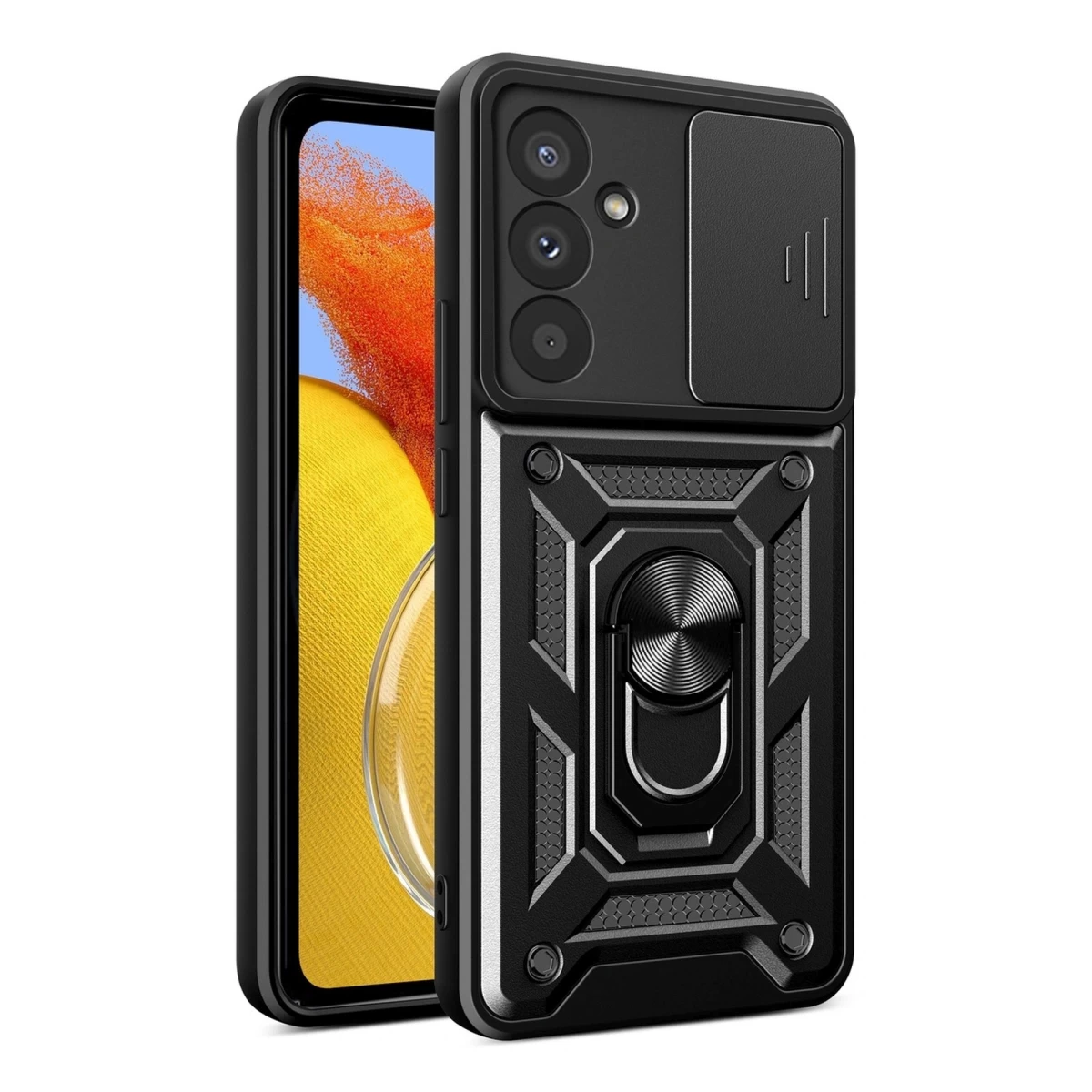 šarvuotas Dėklas samsung Galaxy A57 Su hybrid Armor Camshield - Juodas