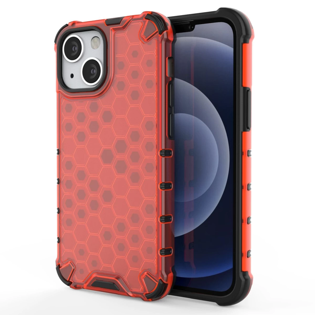 šarvuotas Dėklas Su Geliniu Rėmeliu Iphone 13 Mini Raudonos Spalvos