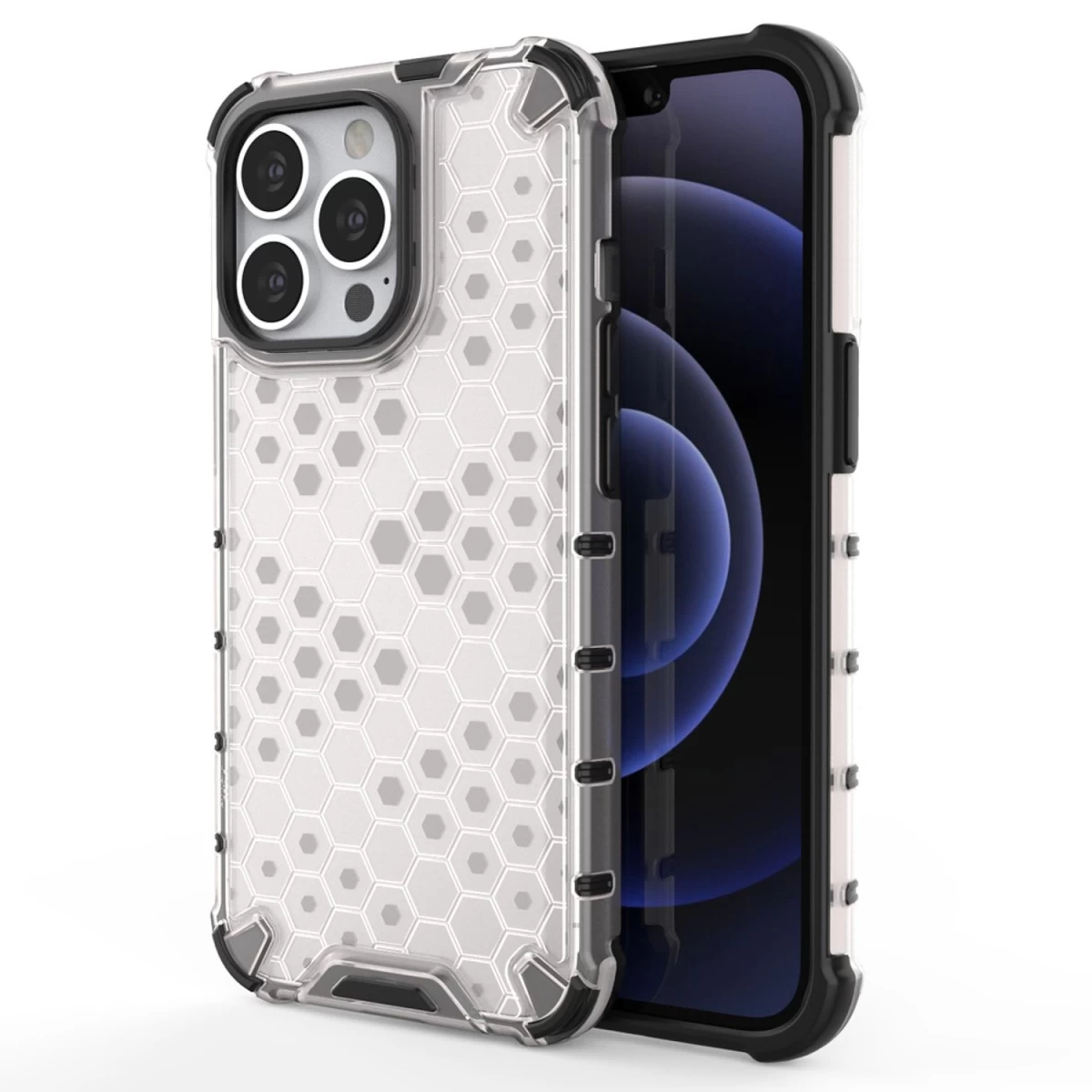 šarvuotas Dėklas Su Geliniu Rėmeliu iphone 13 Pro, Skaidrus