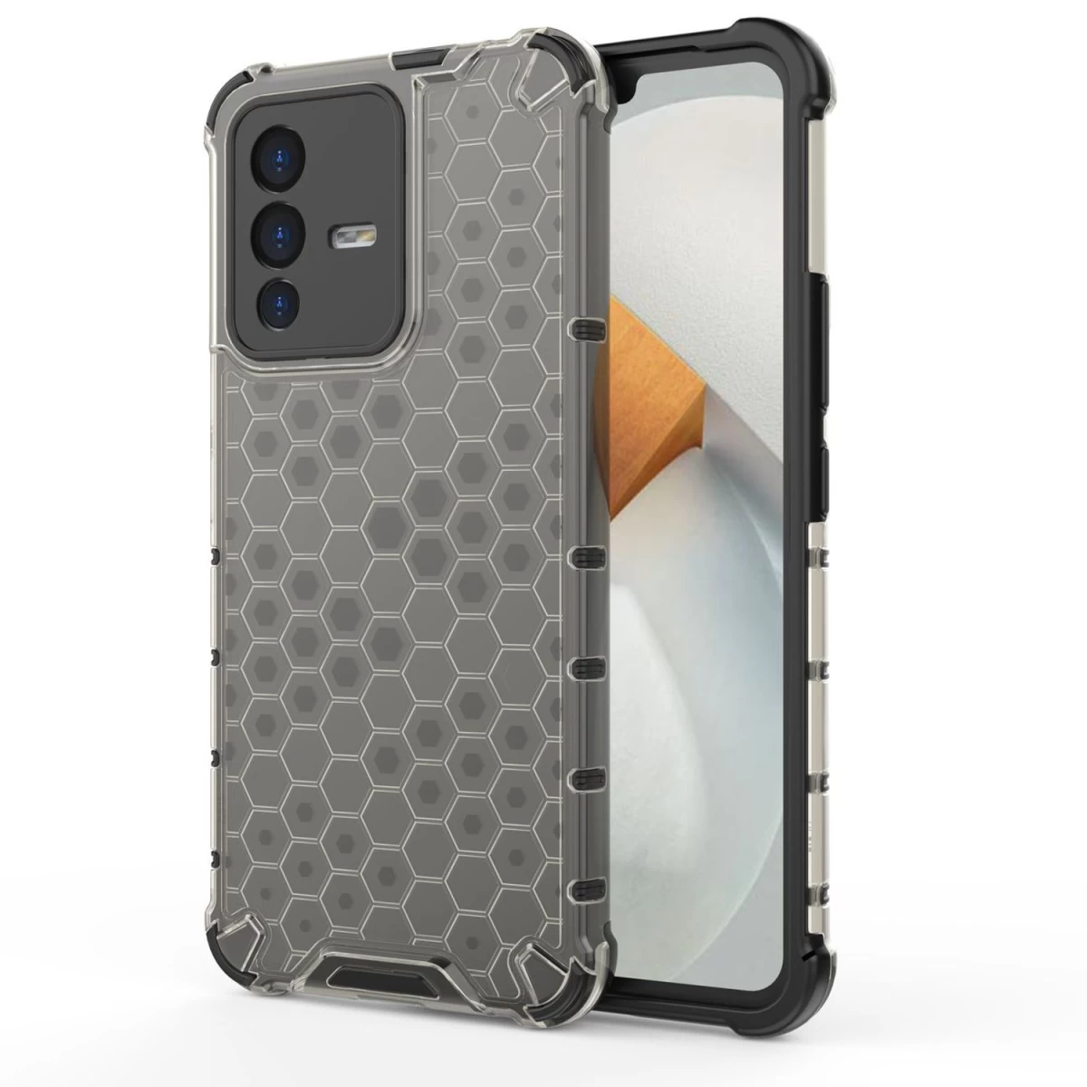 šarvuotas Dėklas Su Geliniu Rėmeliu, Skirtas vivo V23 5g, Juodas