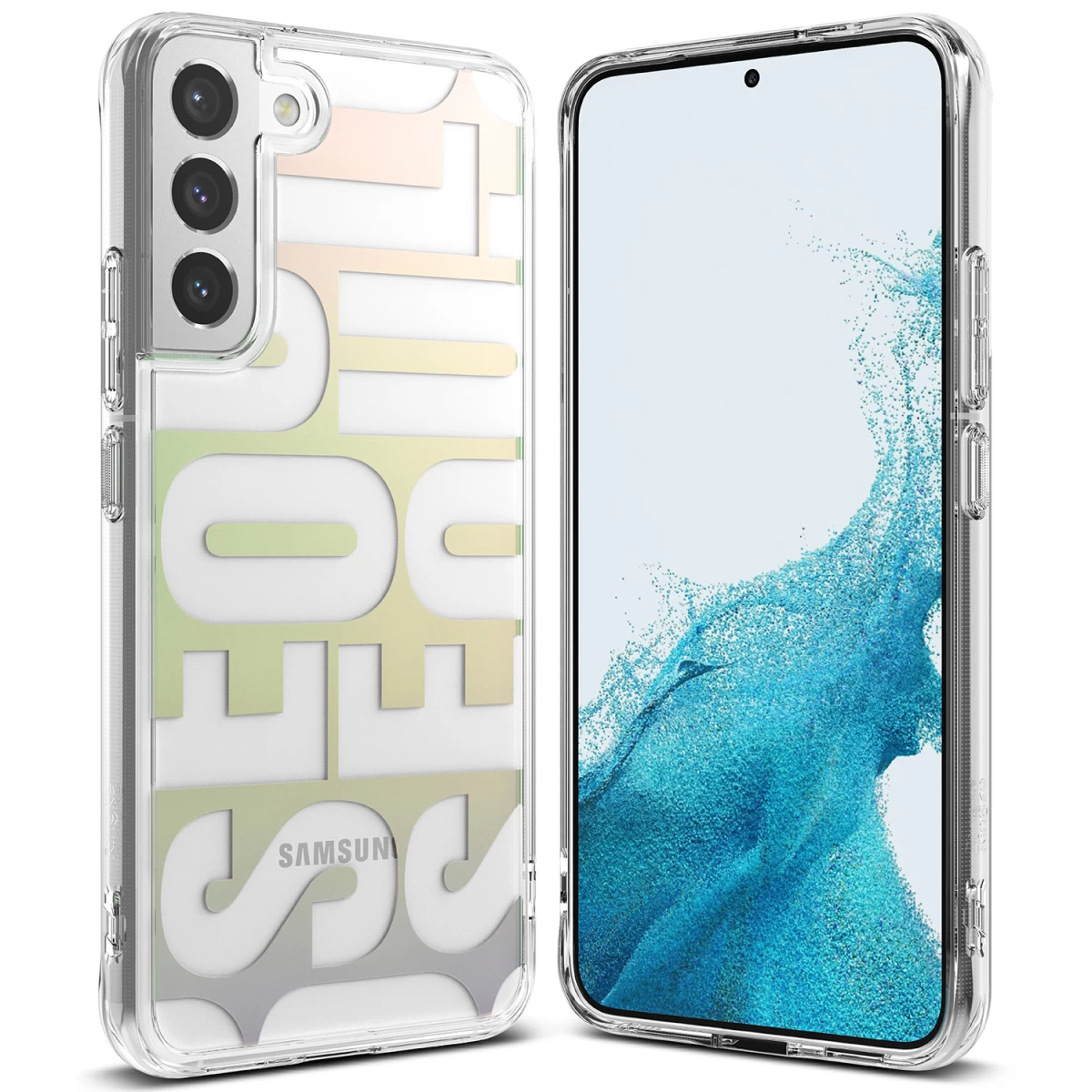 šarvuotas Dėklas Su Gelio Rėmeliu Galaxy S22+ Fusion Design Seoul Skaidrus
