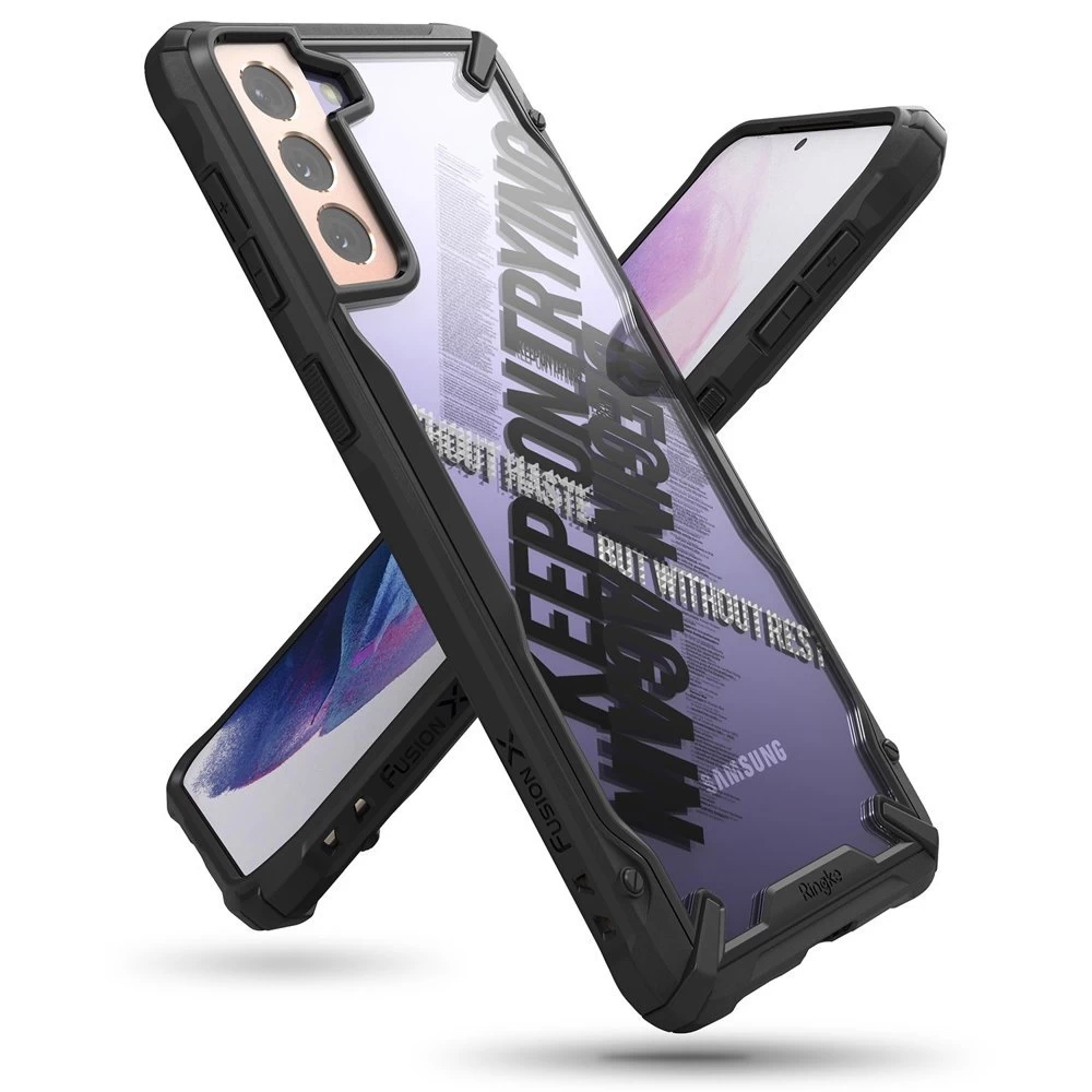 šarvuotas Dėklas Su Rėmeliu Galaxy S21+ 5g Fusion X Design Cross Juodas