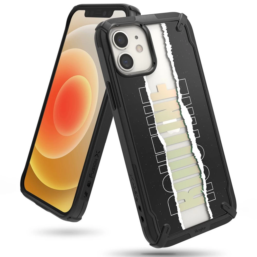 šarvuotas Dėklas Su Rėmeliu iphone 12 Mini Fusion X Design Routine, Juodas