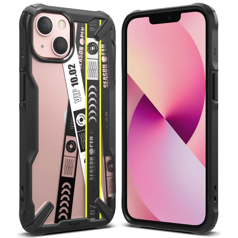 šarvuotas Dėklas Su Rėmeliu Iphone 13 Mini Fusion X Design Ticket Band Juodas