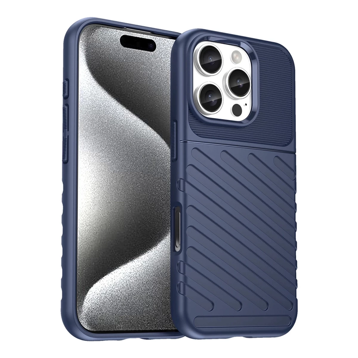 šarvuotas Silikoninis Dėklas Iphone 16e Thunder Case - Mėlynas