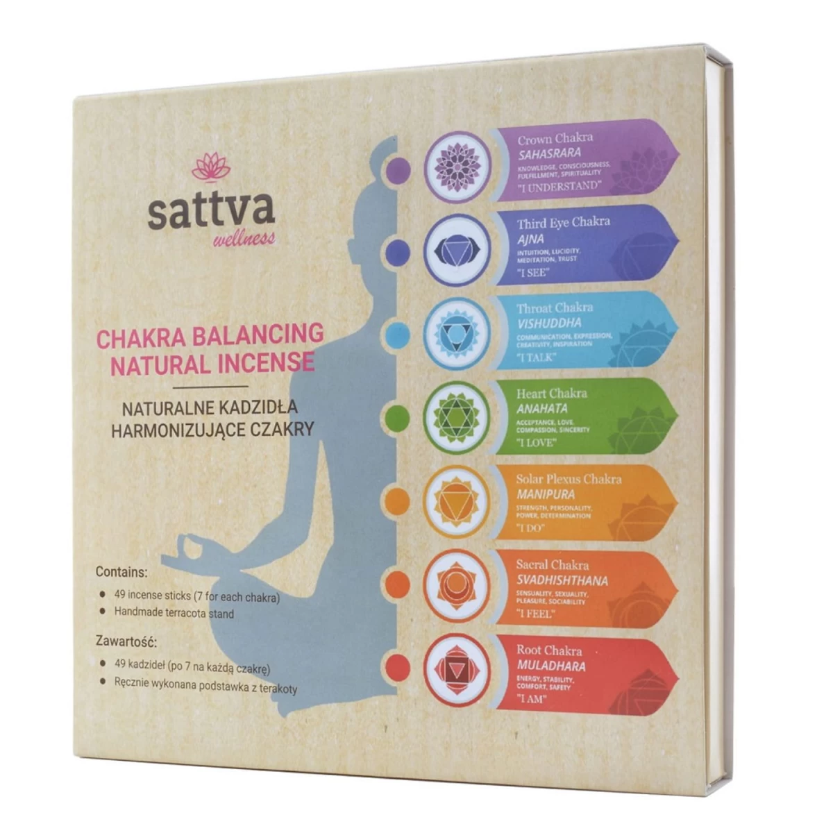 Sattva Chakra Balansuojantys Natūralūs Smilkalai - 49 Lazdelės.