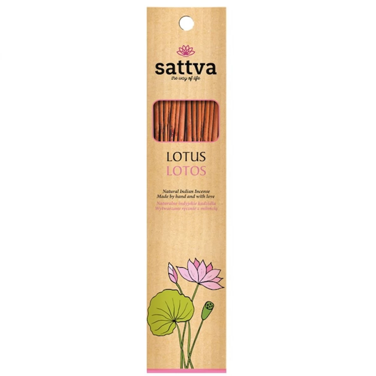 Sattva Natūralios Indiškos Smilkalų Lazdelės Lotus, 15 Vnt.