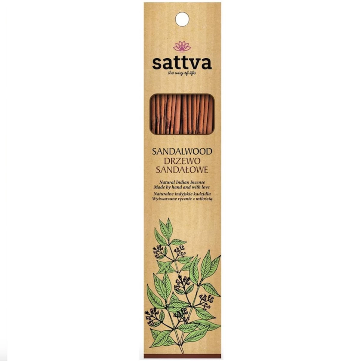 Sattva Natūralūs Indiški Smilkalai Sandalwood, 15 Lazdelių.