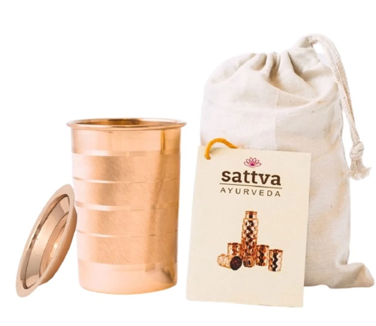 Sattva Varinis Dryžuotas Puodelis Su Dangteliu, 350 Ml