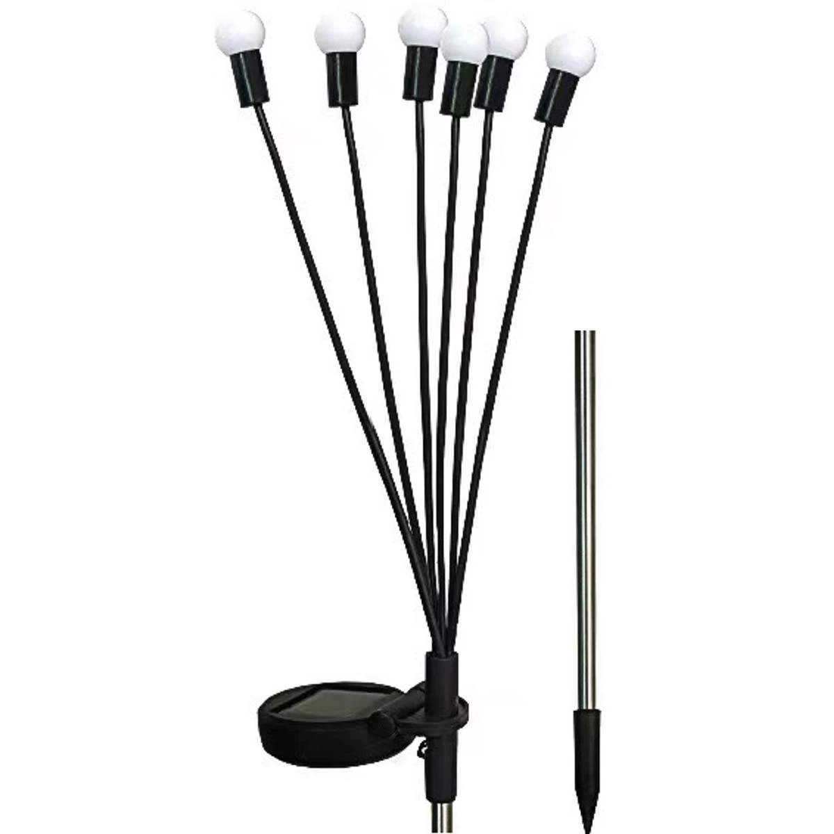 Saulės Lempa, šokanti Vėjyje, Balti Rutuliukai 6 Led 72cm