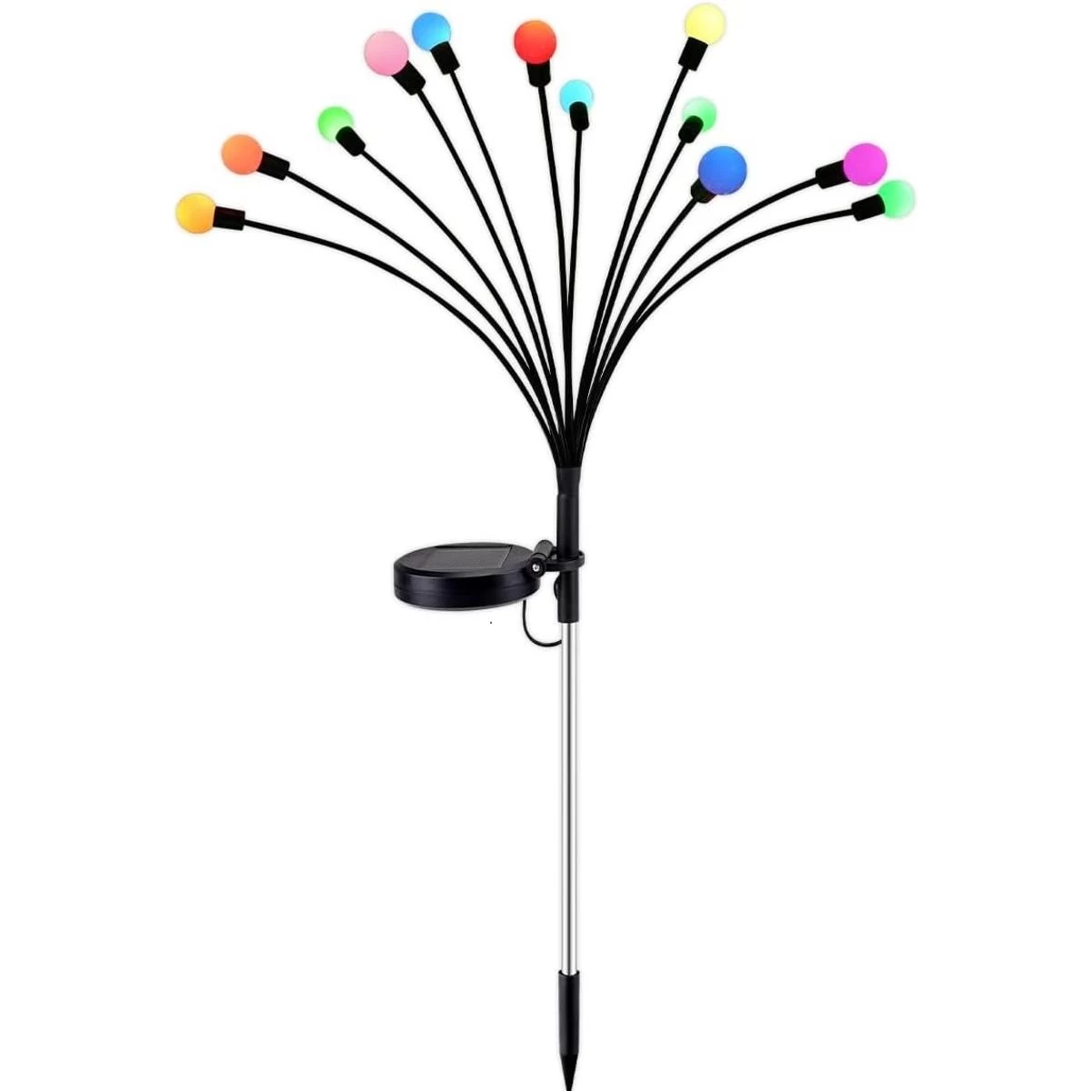Saulės Lempa, šokanti Vėjyje, Spalvingi Rutuliukai 12 Led 72cm