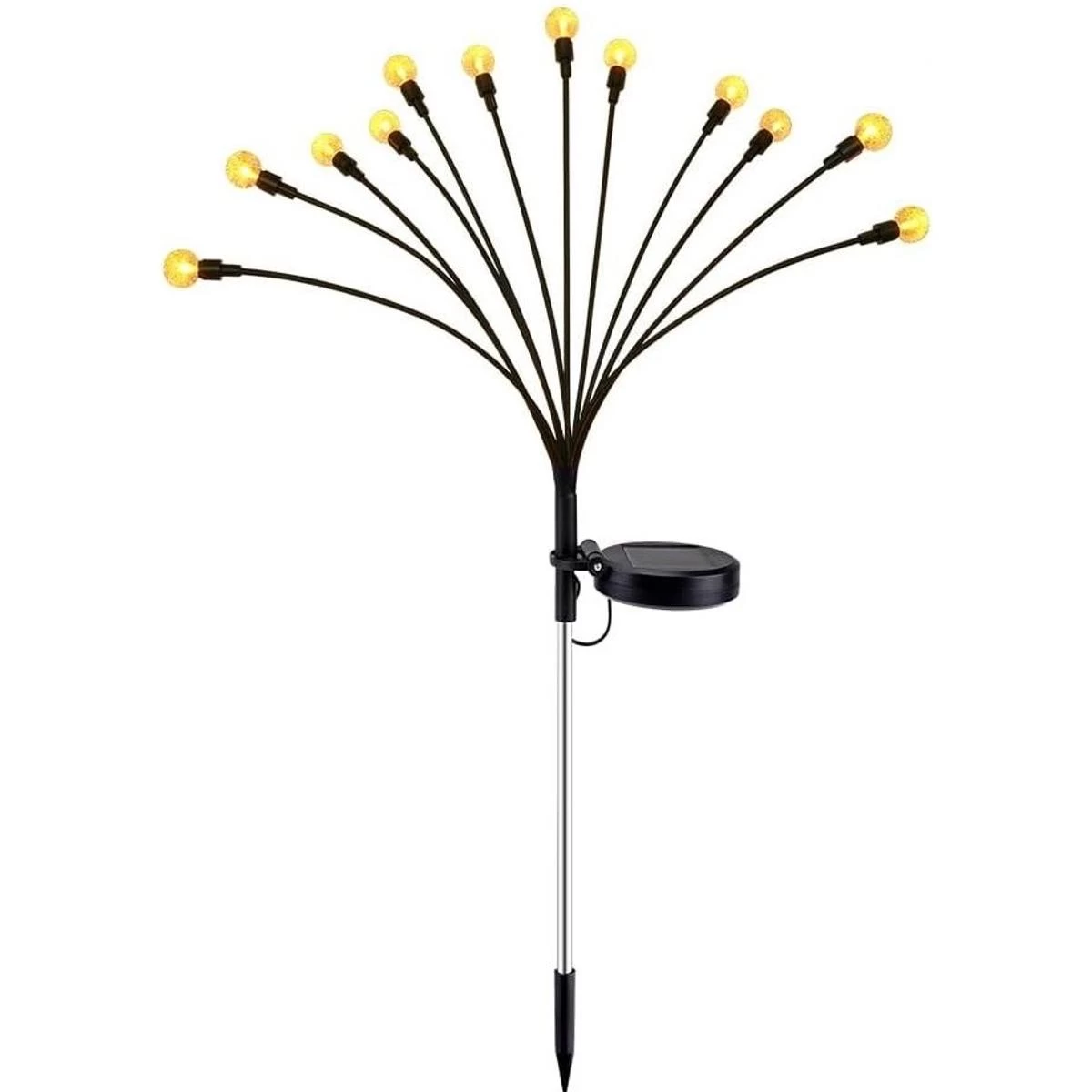 Saulės Lempa šokantys Vėjyje Balti Kamuoliai 12 Led 72cm šiltai Balta