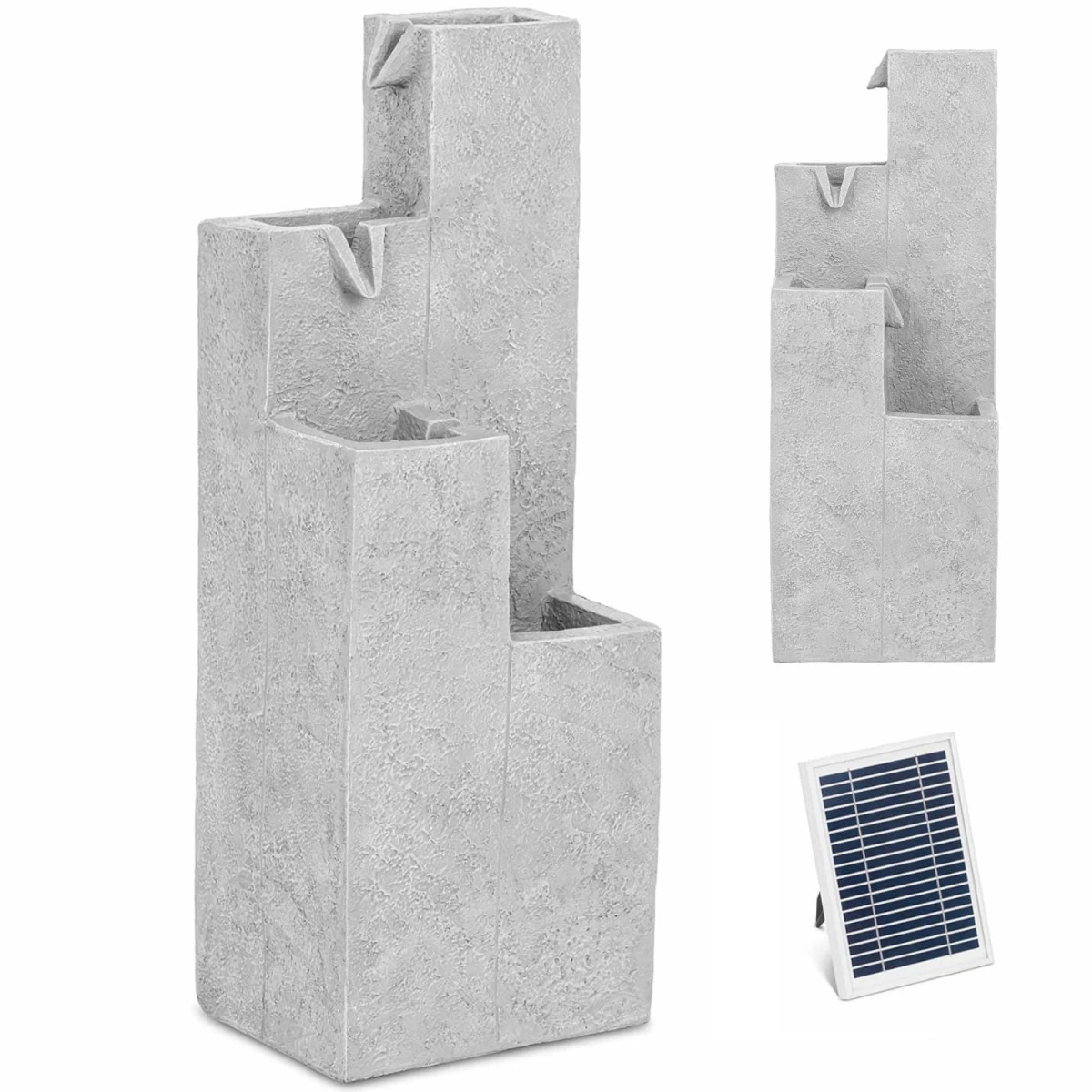 Saulės Sodo Fontano Kaskada Su Led Apšvietimu, 4 Kolonos, 3 W