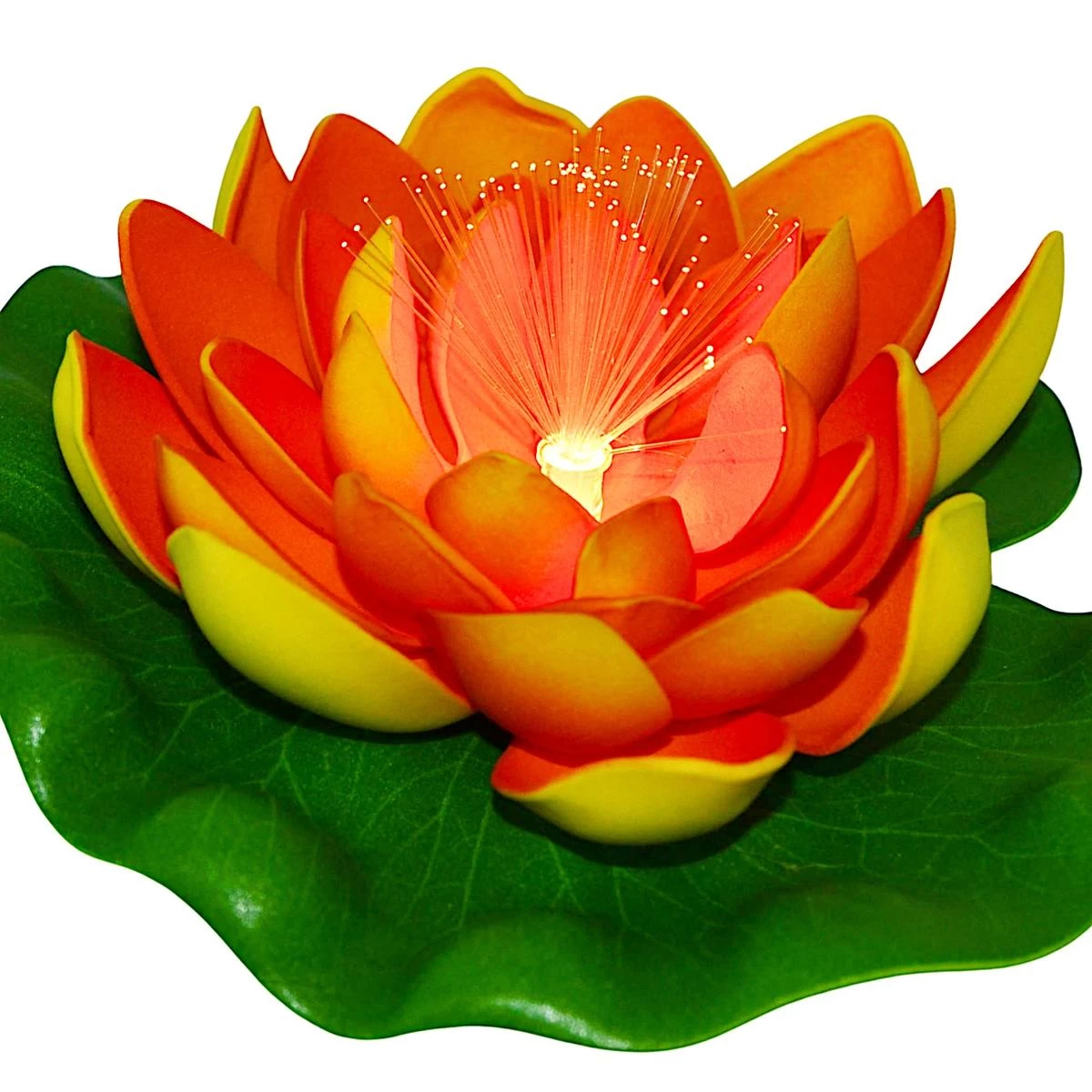 Saulės Vandens Lelijų Lempa 17 Cm Oranžinė